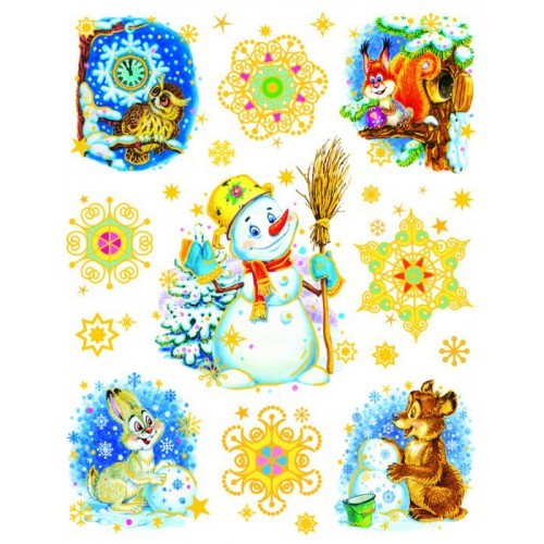 Украшение новогоднее оконное "Снеговик" (34342) | Новогодние украшения | Феникс Презент