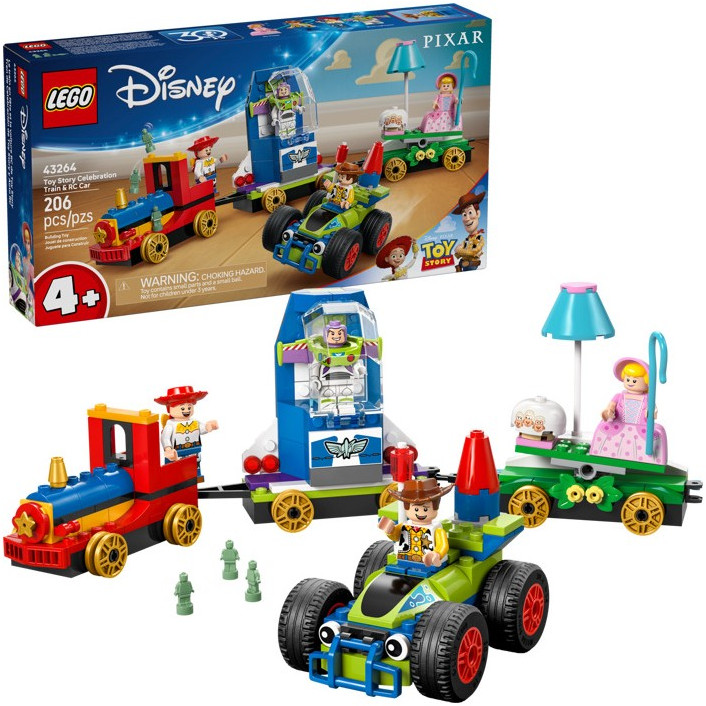 Конструктор Disney 43264 Поезд и гоночная машинка из Истории игрушек. Toy story celebration train & сar | LEGO Disney | LEGO (ЛЕГО)