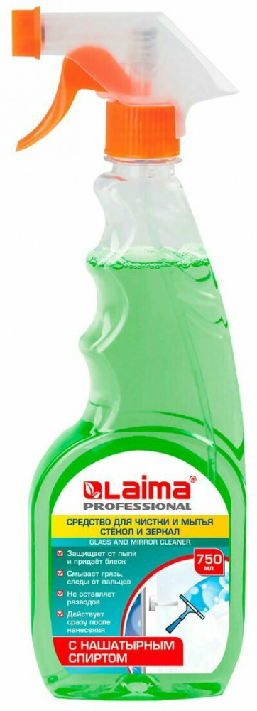Средство для мытья стекол и зеркал с нашатырным спиртом | Professional | Laima