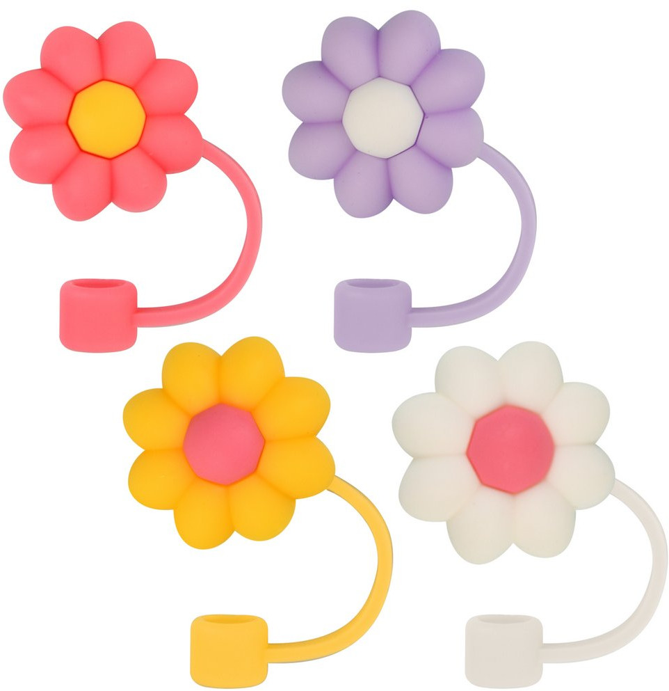 Набор колпачков для коктейльных трубочек «Цветочки» | Мультидом Трейдинг