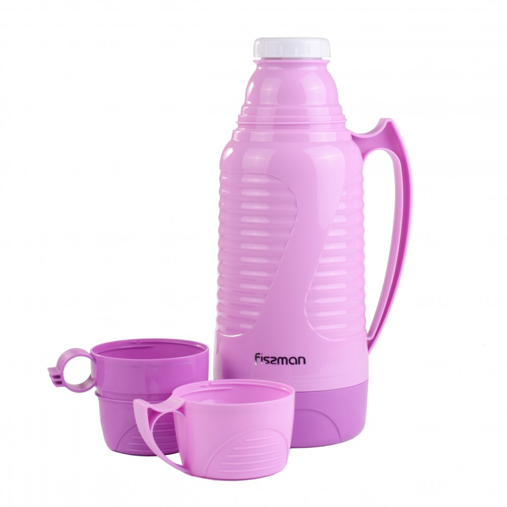 Термос со стеклянной колбой (1800 мл), розовый | Fissman