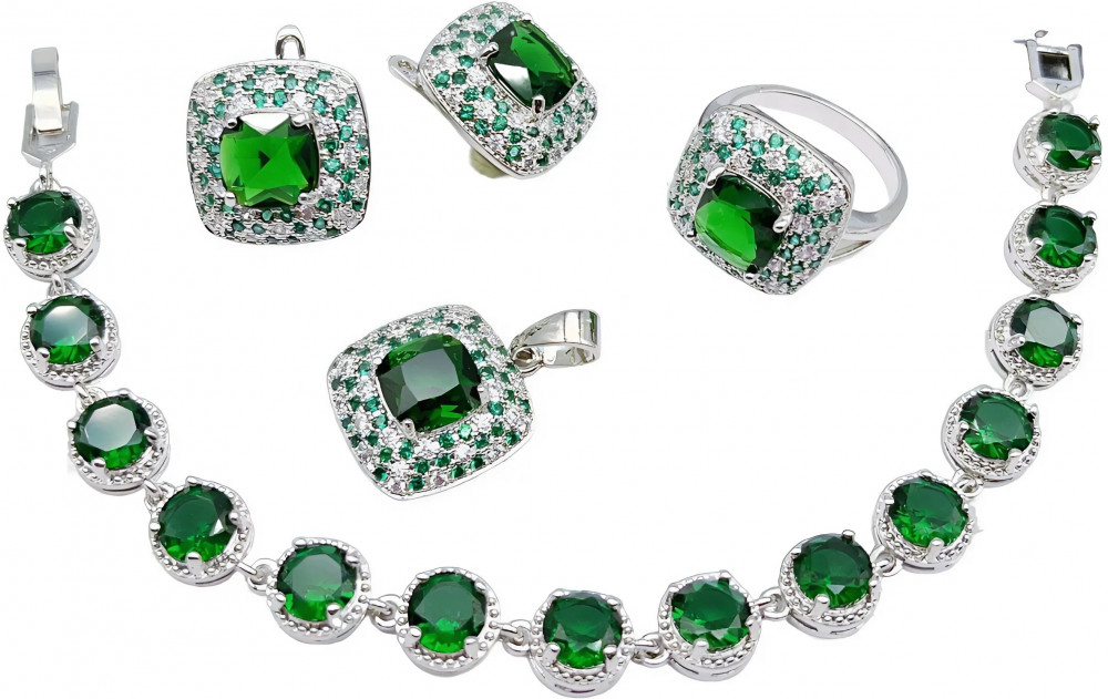 Комплект украшений для женщин c фианитом | Tuimedaq