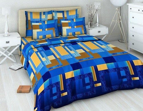 Комплект постельного белья «Импульс» (арт. 4232/2, 1,5-спальный, бязь, 2 наволочки 70х70) | Самоцветная | ТДЛ Текстиль