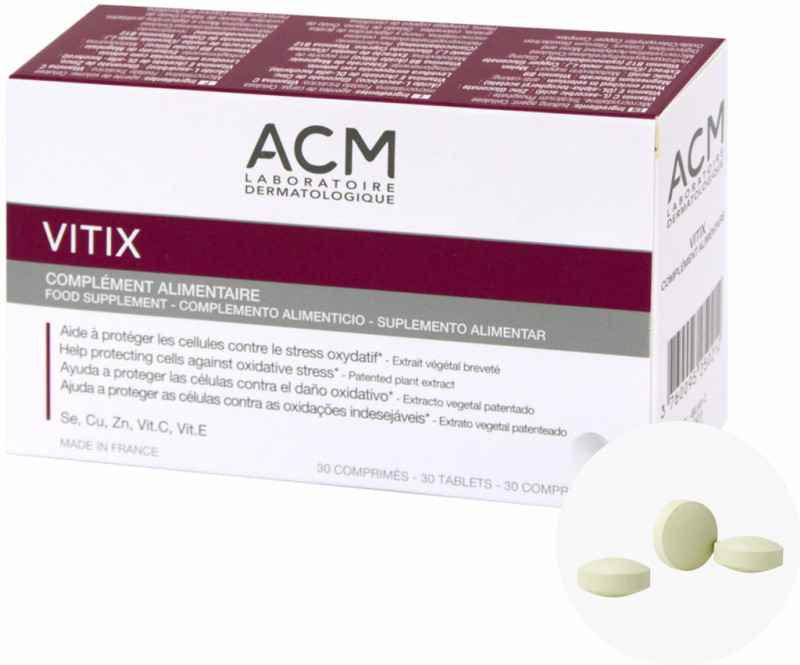 Таблетки для восстановления цвета кожи при витилиго «Vitix» | ACM Laboratoire Dermatologique