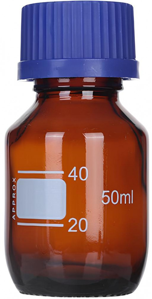 Банка лабораторная стеклянная 50 мл | МиниМед