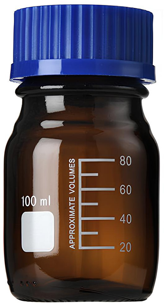 Банка лабораторная стеклянная 100 мл | МиниМед