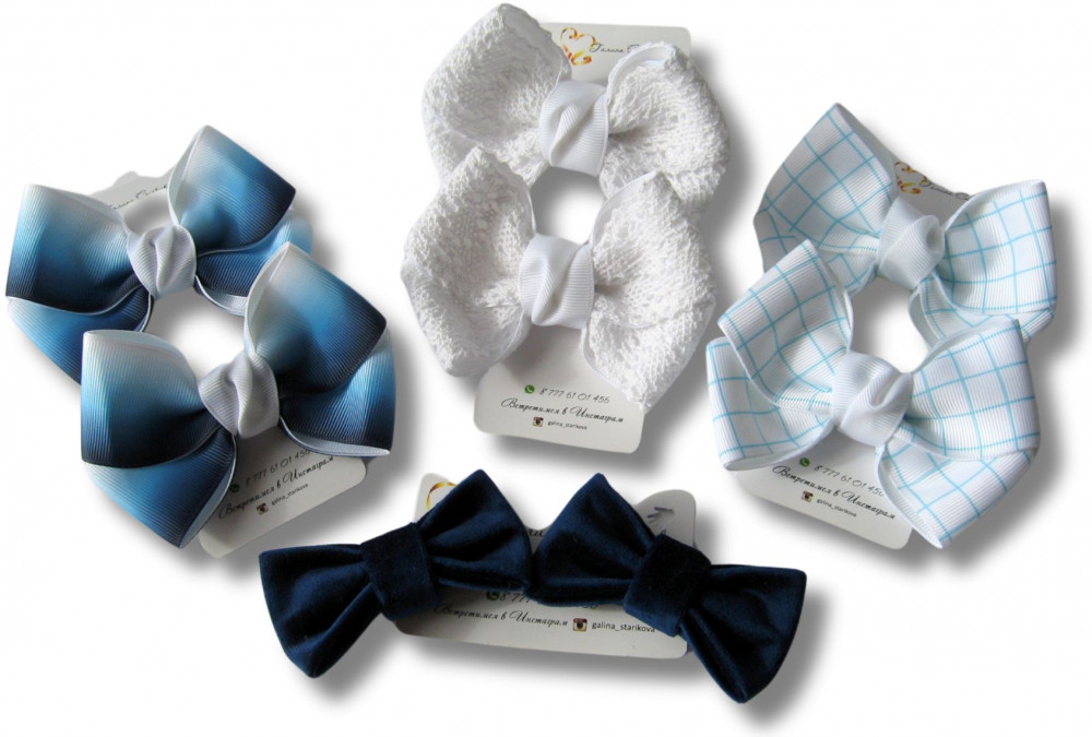 Набор школьных бантов для волос ручной работы | Галина Старикова
