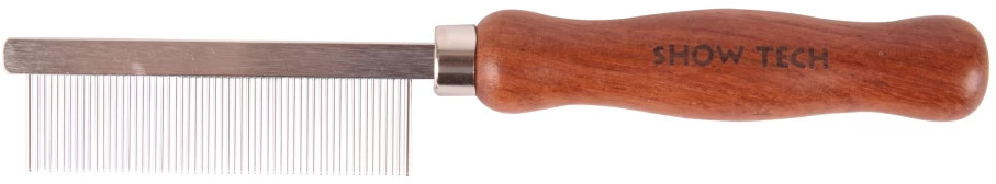 Расческа для собак и кошек с деревянной ручкой «Fine» | ShowTech