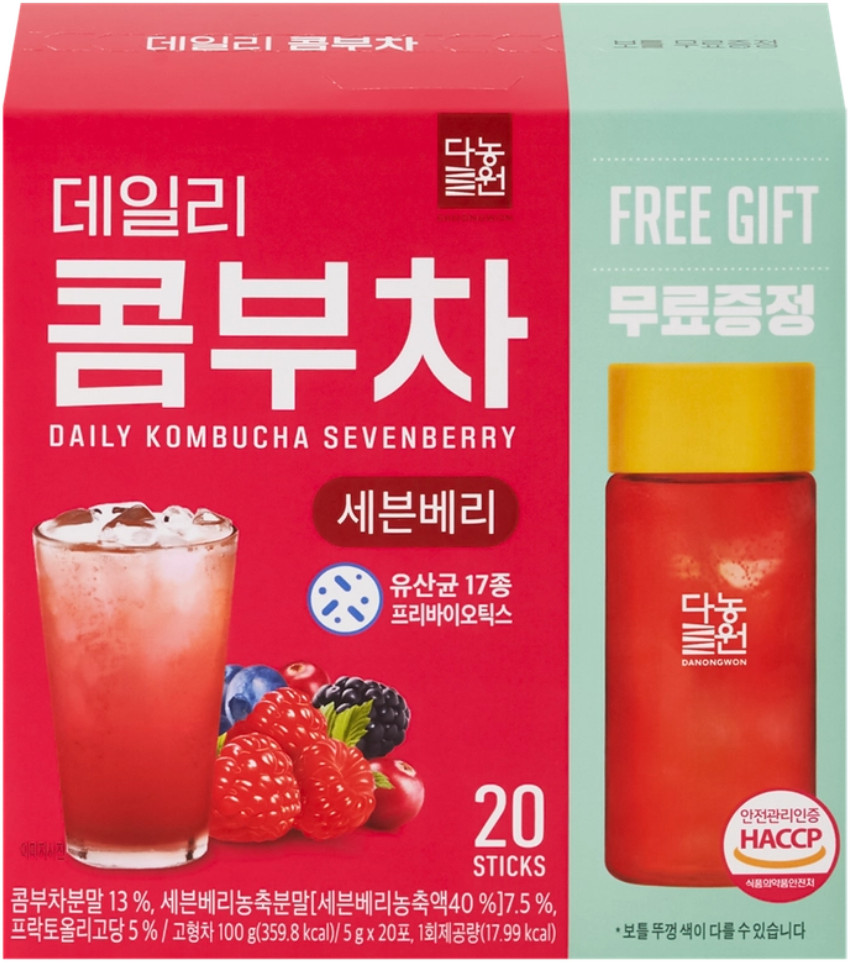 Освежающий напиток со вкусом лесных ягод «Daily Kombucha Sevenberry» | Danongwon