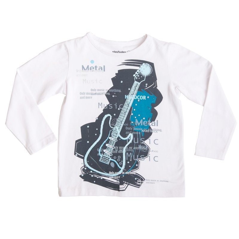 Лонгслив трикотажный для мальчиков | ДЖАЗ | PlayToday