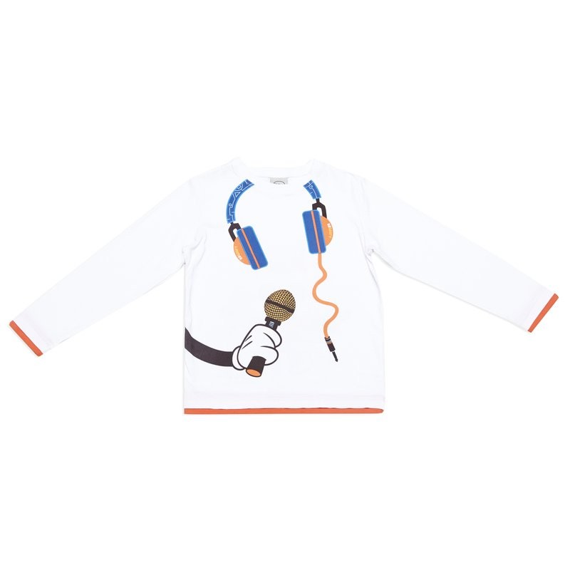 Лонгслив трикотажный для мальчиков | Диджей | PlayToday