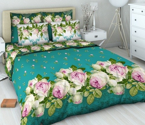 Комплект постельного белья «Французский аромат» (арт. 4315/3, 2-спальный, бязь, 2 наволочки 70х70) | Самоцветная | ТДЛ Текстиль