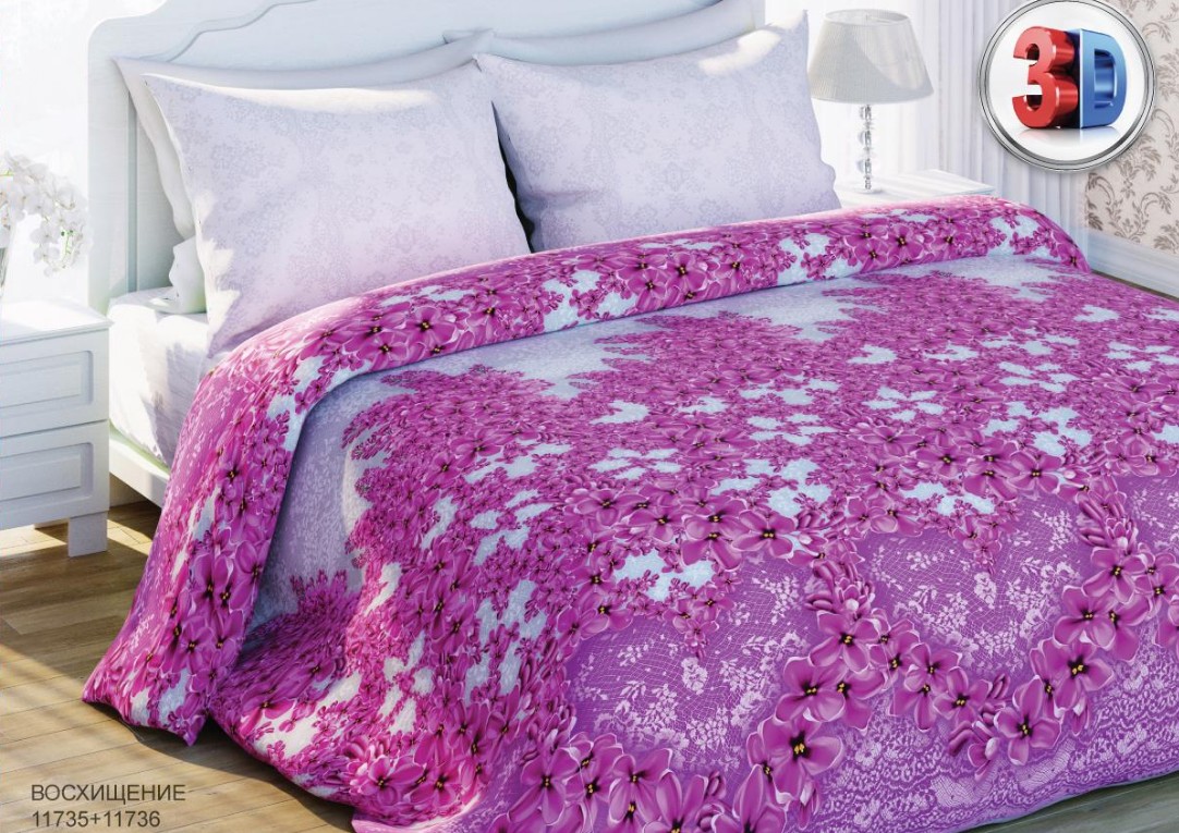 Комплект постельного белья «Восхищение» (арт. 11735, 2-спальный, Биокомфорт, 2 наволочки 70х70) | 3D