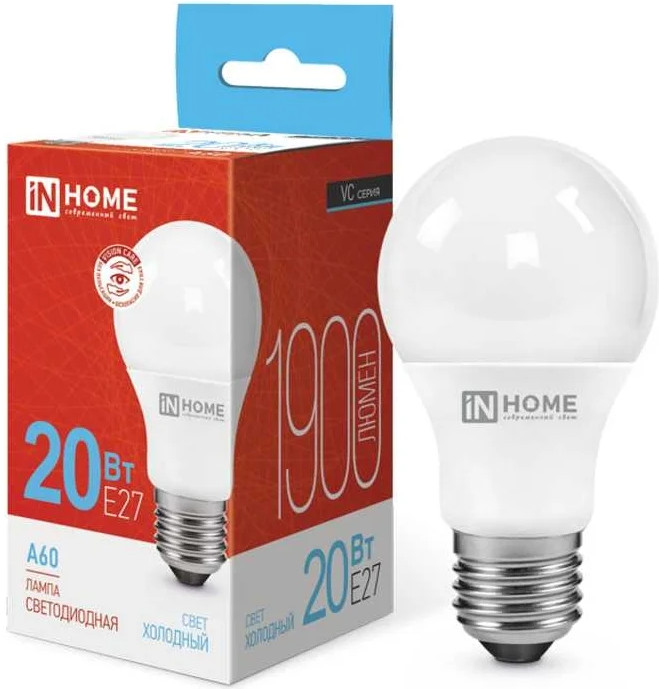 Лампа светодиодная LED-A60-VC | InHome