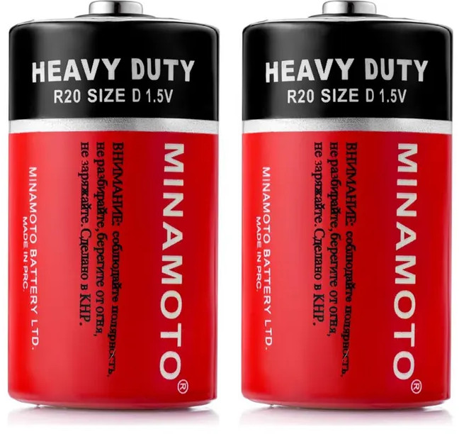 Набор батареек солевых D | Minamoto