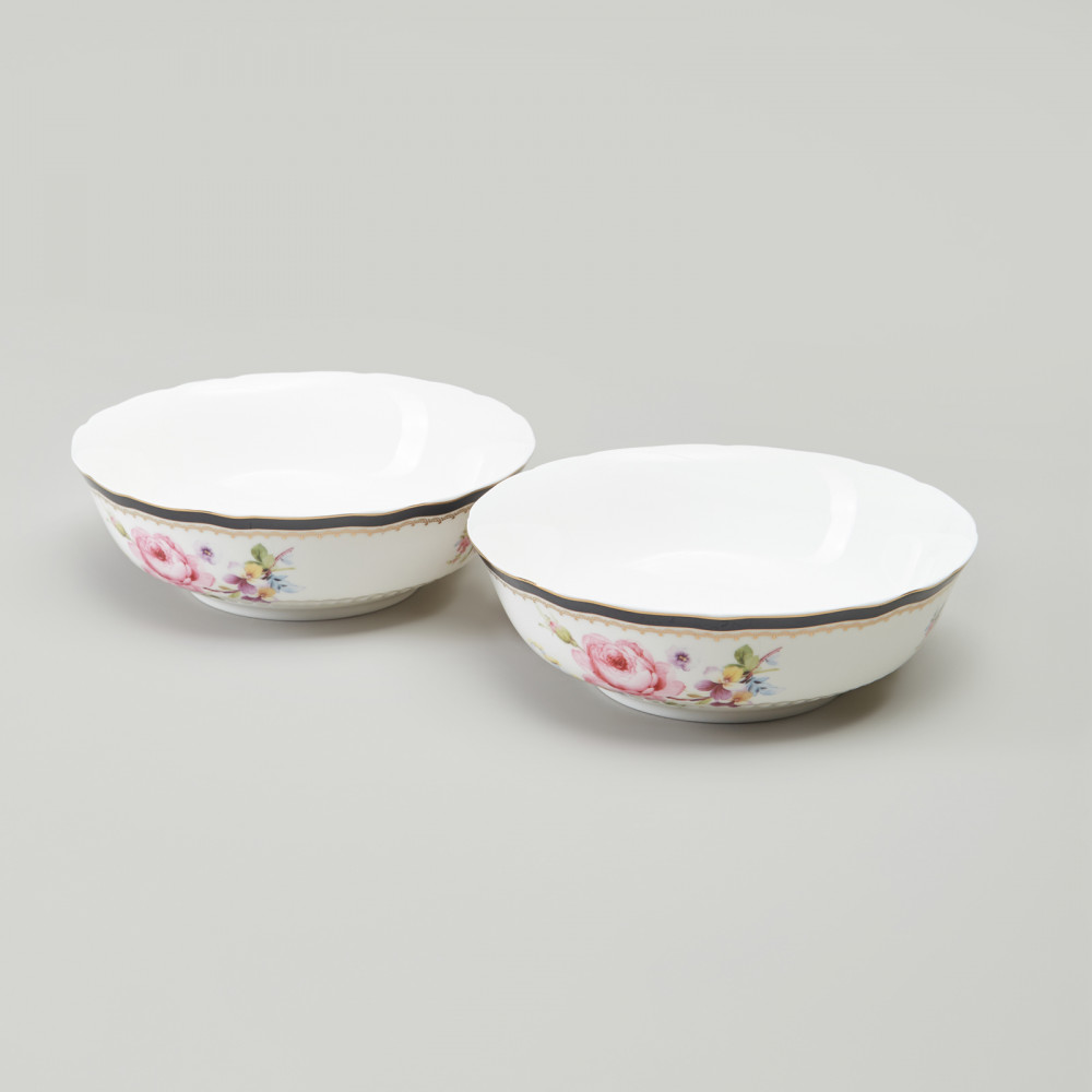 Набор тарелок суповых «Nostalgie» | Мейсенский букет | Lefard