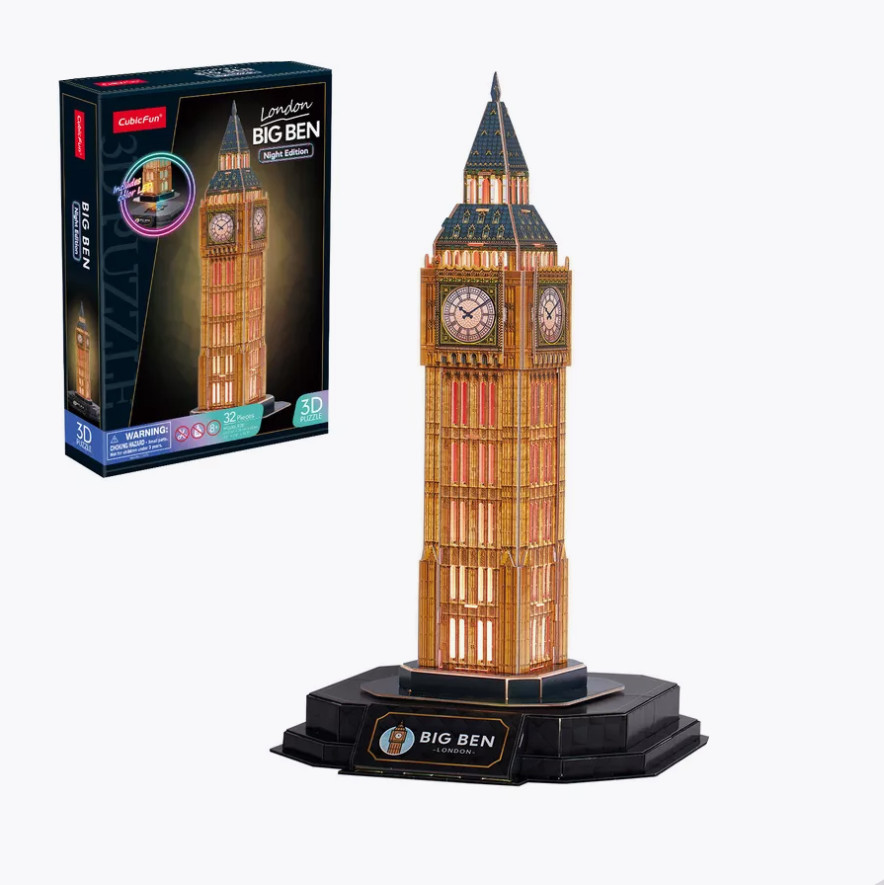 3D-пазл с LED-подсветкой «Big Ben» | CubicFun