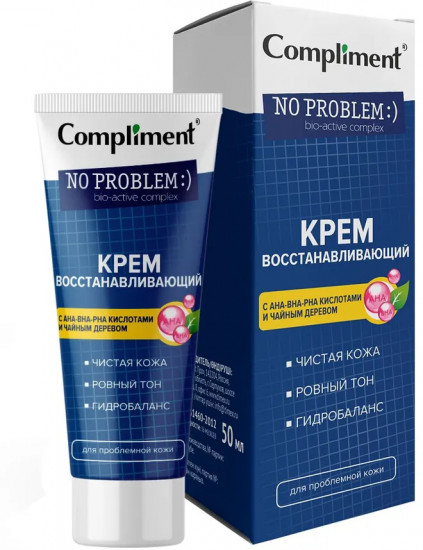 Крем для проблемной кожи восстанавливающий с АНА-ВНА-РНА кислотами и чайным деревом