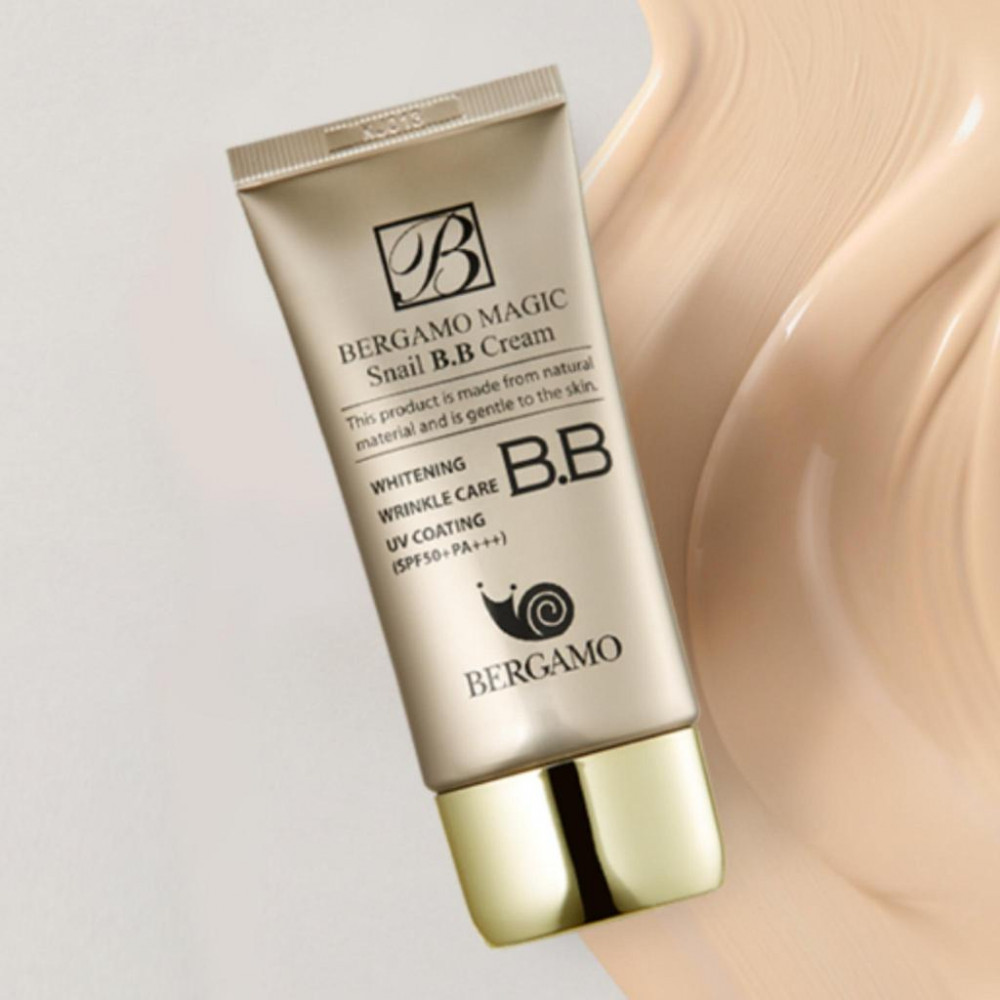 ВВ-крем для лица с экстрактом улитки «Magic snail BB Cream» SPF 50+ PA+++, оттенок Натурально-светлый бежевый | Bergamo