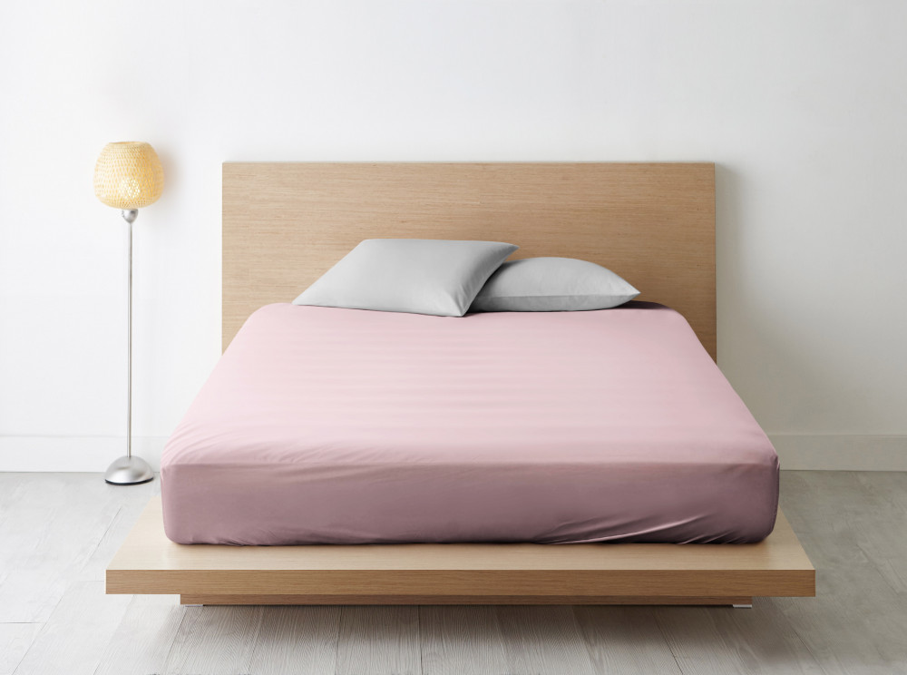 Простыня на резинке «Дымчатая роза» | Luisa de Rizzo