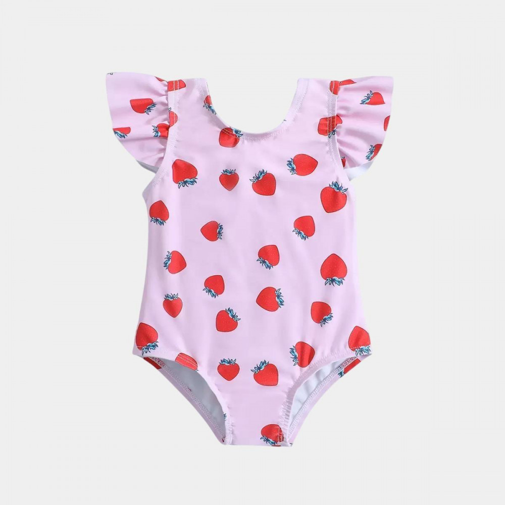 Купальник слитный для девочки «Клубничка» | China