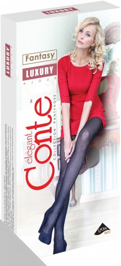 Теплые ажурные женские колготки "Luxury" (grey)
