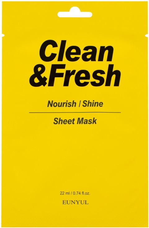 Маска для лица тканевая восстанавливающая «Nourish/Shine Sheet Mask» | Clean & Fresh | Eunyul