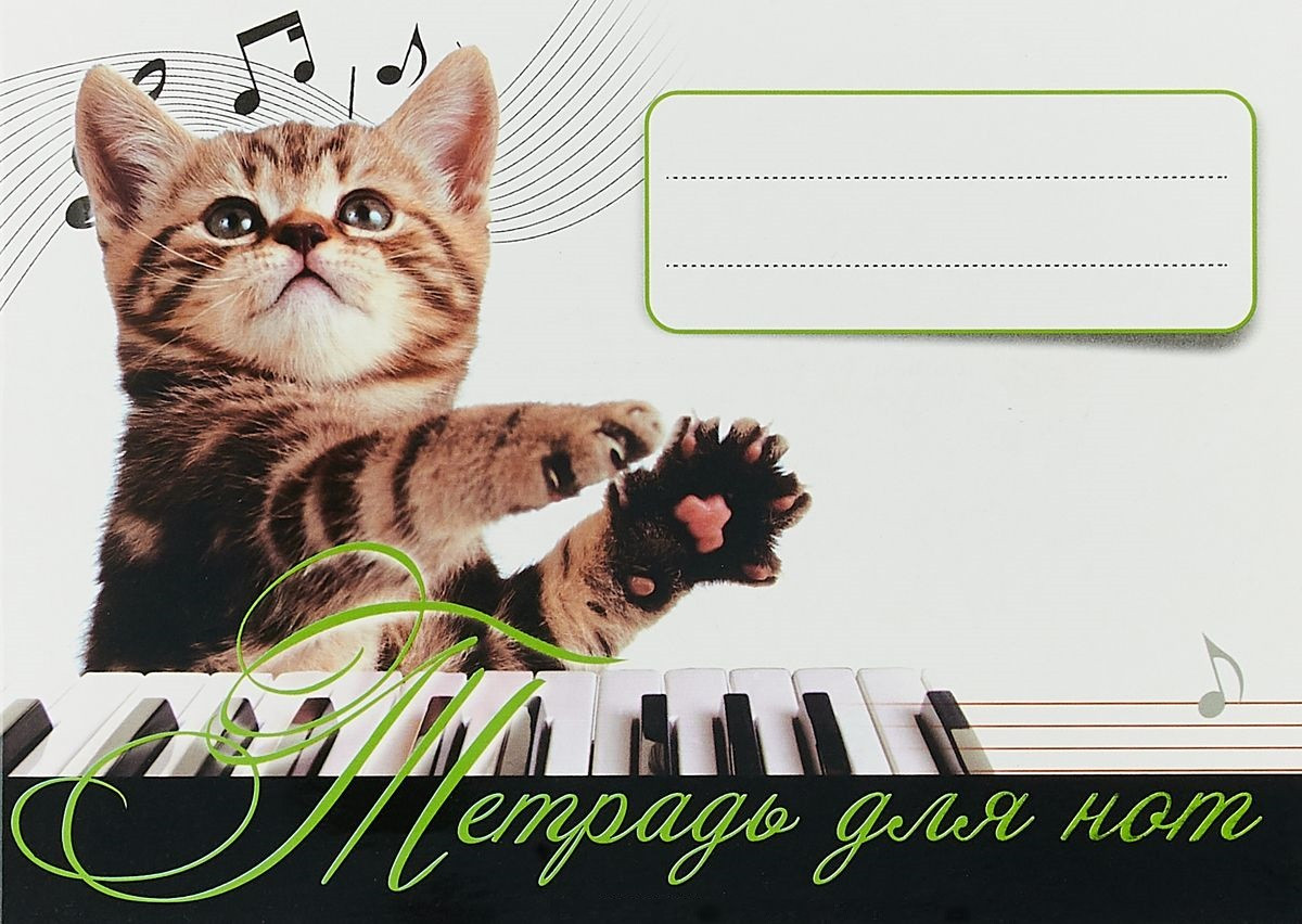 Тетрадь для нот «Котенок - музыкант» | Музыка для детей