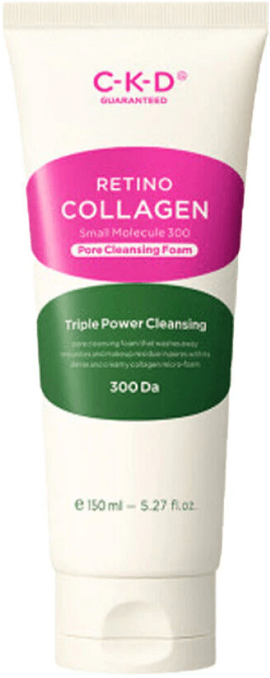Пенка для глубокого очищения с ретиналем «Retino Collagen Small Molecule 300 Pore Cleansing Foam» | CKD