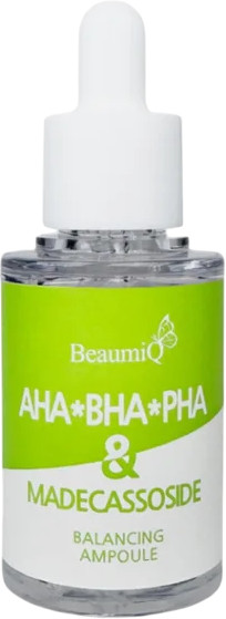 Сыворотка для лица с кислотами и мадекассосидом | AHA-BHA-PHA & Madecassosid | Beaumiq
