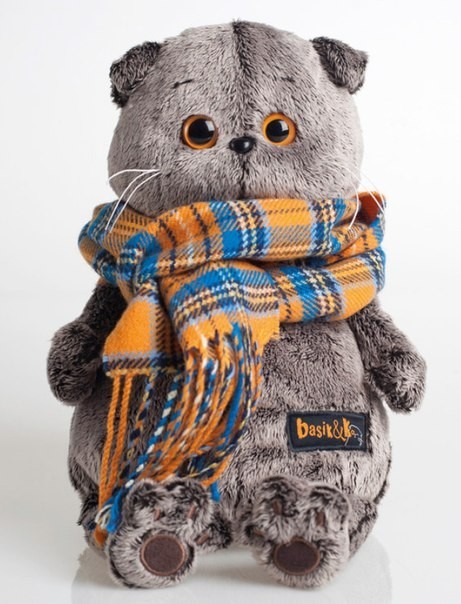 Басик и шарф в клеточку, 22 см | Basik | Budi Basa