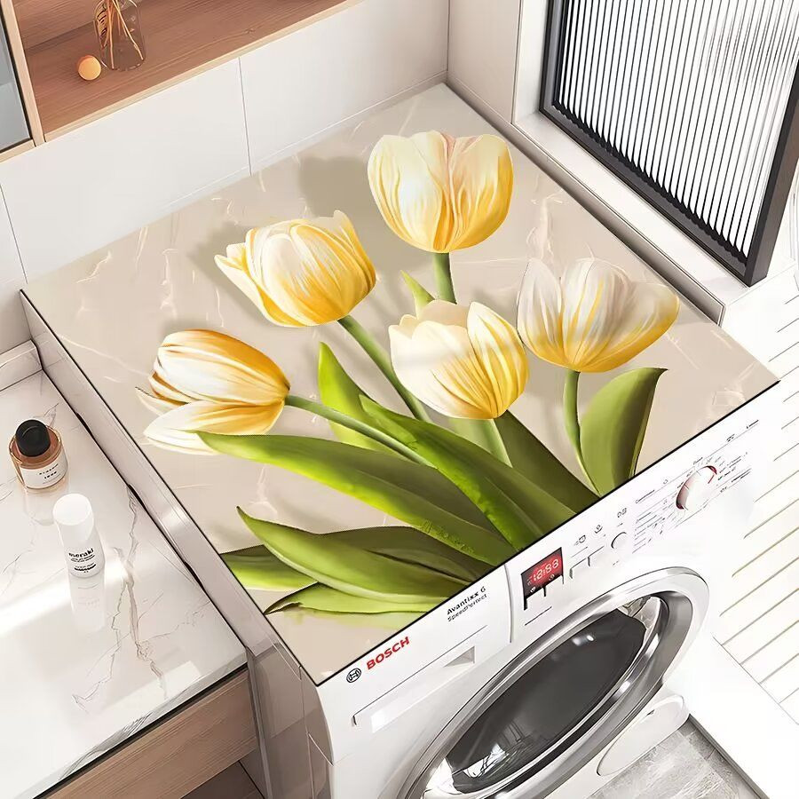 Коврик для холодильника и стиральной машины «Желтые тюльпаны»