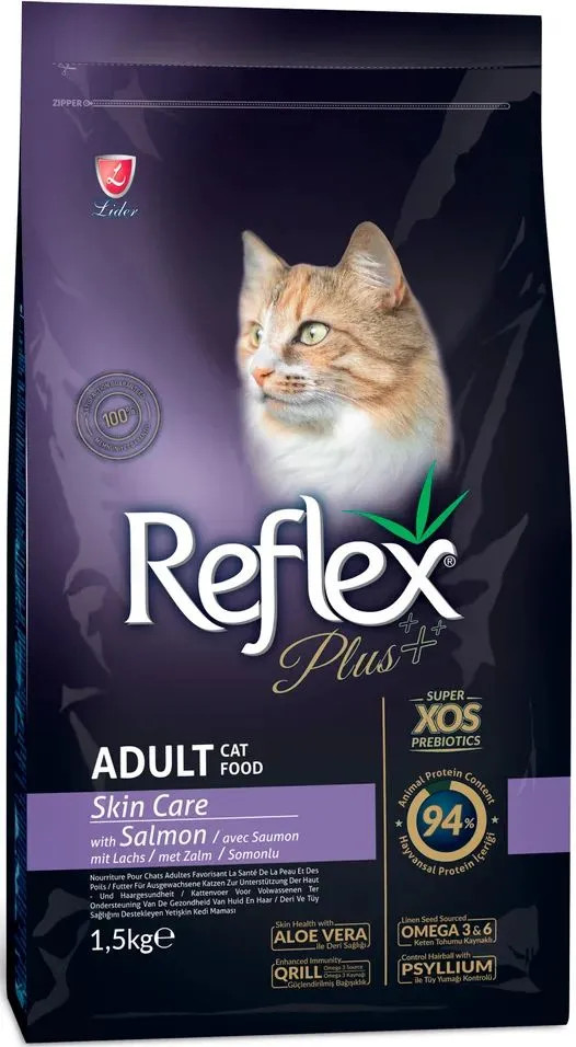 Сухой корм с лососем для здоровой кожи «Plus Adult Skin Care» | Reflex