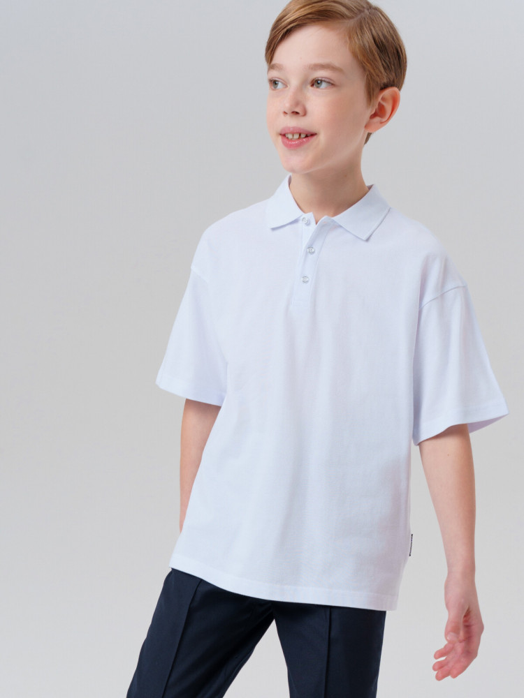 Джемпер трикотажный с воротником поло для мальчиков | PlayToday