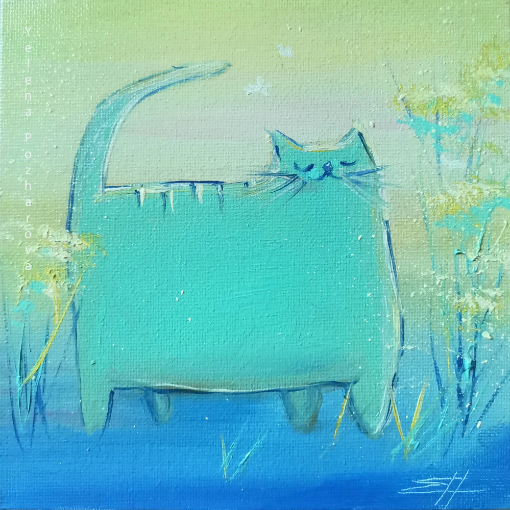 Картина маслом ручной работы «Бирюзовое счастье»