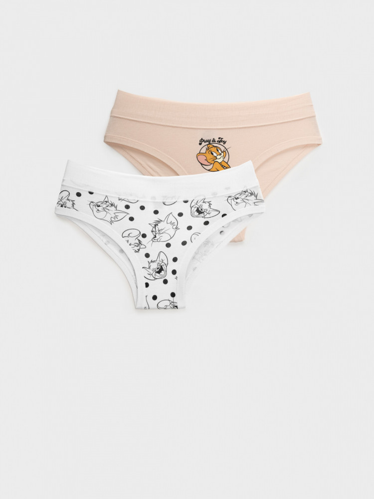 Трусы для девочек комплект | Home_Black&White Tom&Jarry | PlayToday