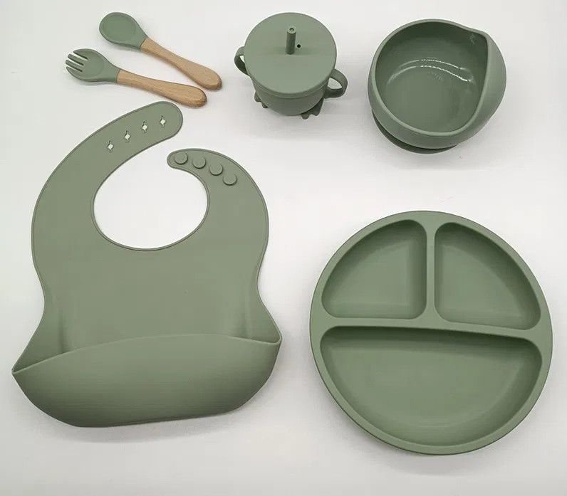 Набор детской силиконовой посуды