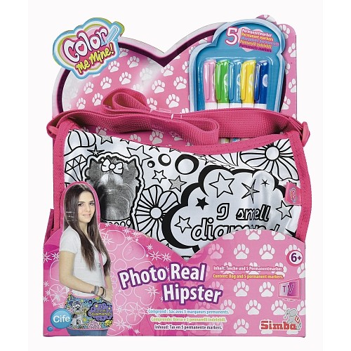 Сумка раскраска "Hipster" с рисунком собачки, 27 см | Color me mine | Simba