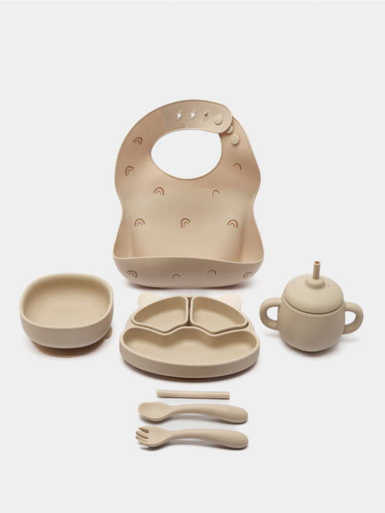 Детская силиконовая посуда для кормления 7 в 1