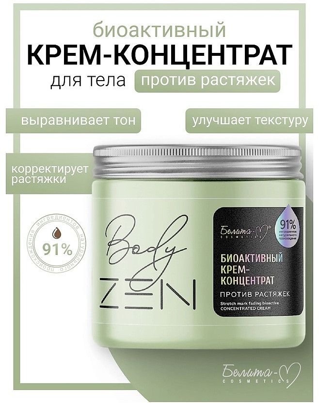 Крем-концентрат биоактивный против растяжек | BodyZEN | Белита-М