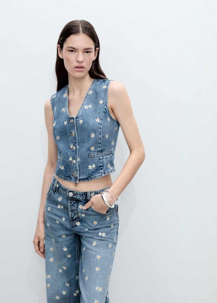 Жилет Mango синий | MANGO