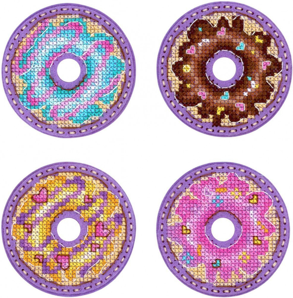 Набор для вышивания на фетре «Пончики» | Значки. Магниты | Жар-птица