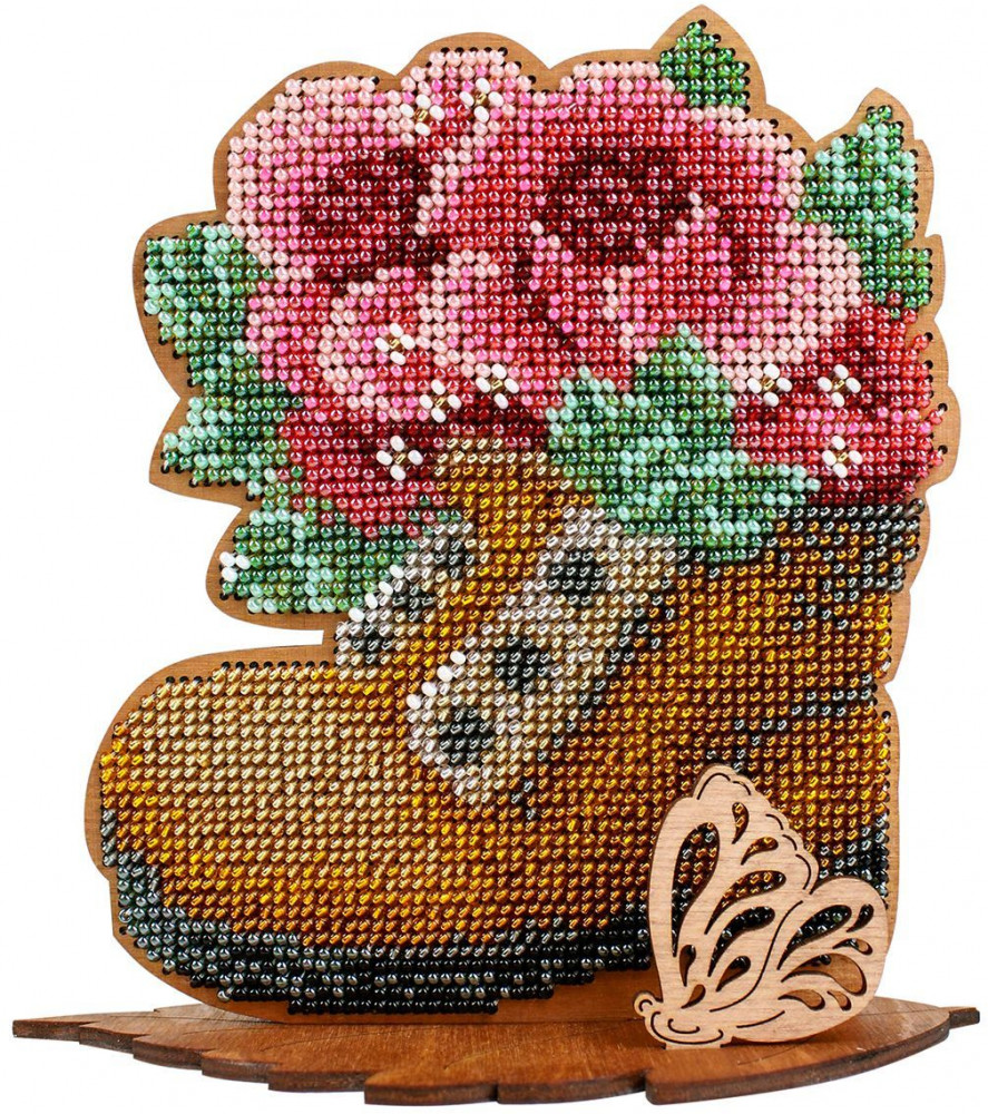 Набор для вышивания на деревянной основе «Садовая прелесть» | Щепка