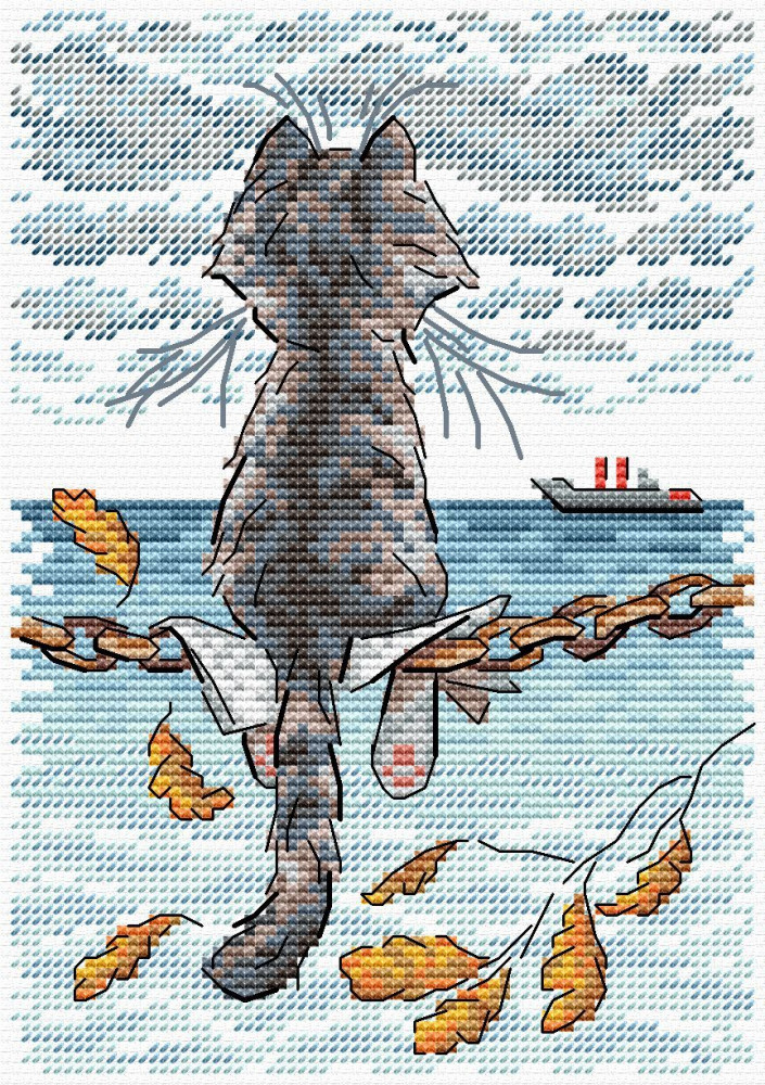 Набор для вышивания «Котомеланхолия» | Жар-птица