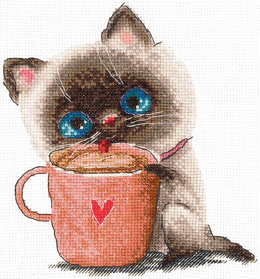 Набор для вышивания «Котик» | Кофеманы | Сделай своими руками