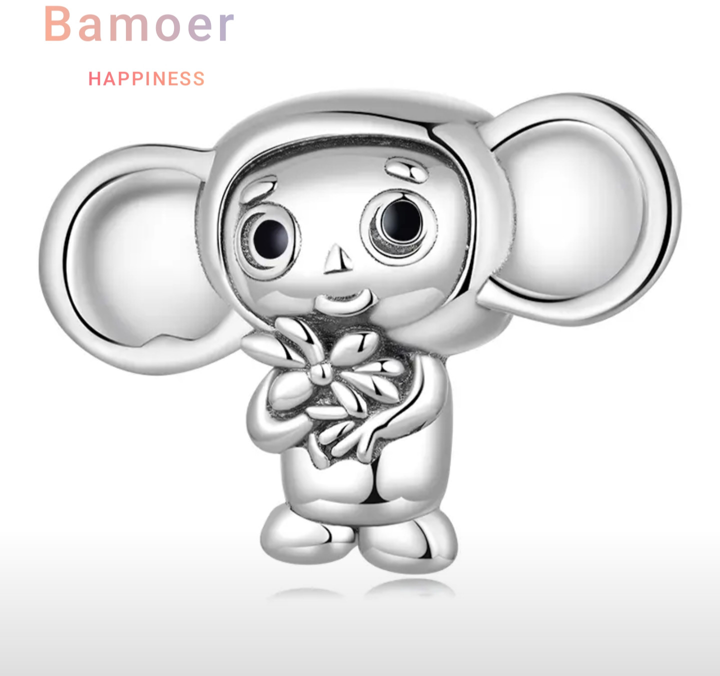 Шарм из серебра «Чебурашка» | Bamoer