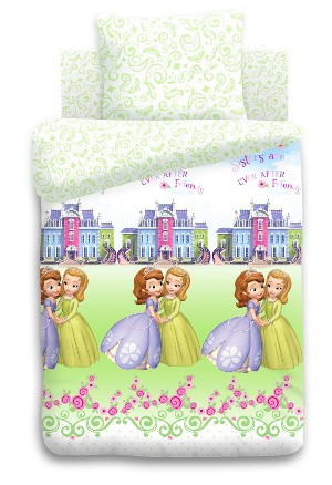 Комплект постельного белья «София и Эмбер» (арт. 8631, 1,5-спальный, поплин, 1 наволочка 70х70) | Непоседа - Disney