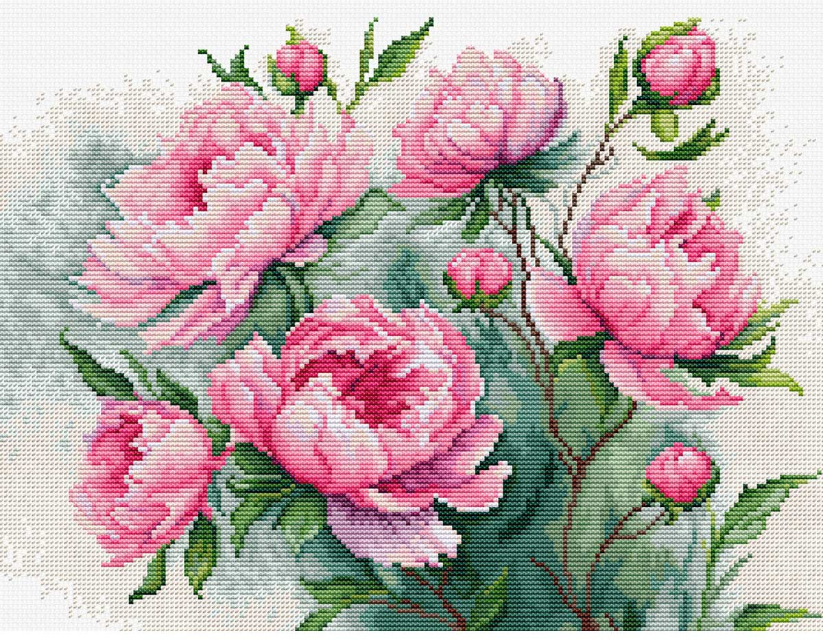 Набор для вышивания «Очарование пионов» | Luca-S