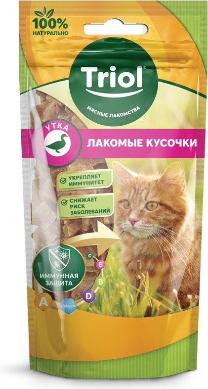 Лакомство для кошек «Лакомые кусочки из утки» | Triol