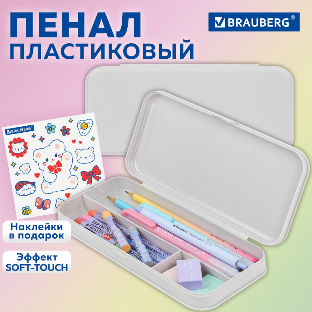 Пенал школьный | Plastic | Brauberg